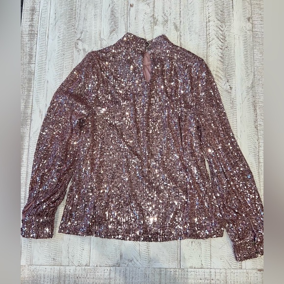 NEW Cable & Gauge Sparkly Pink Top - Picture 2 of 5
